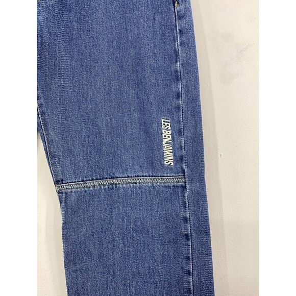 Les‎ Benjamins Denim Jeans Woman's 31x31.5 Tagged (28) Embroidered Spell Out - Picture 7 of 14
